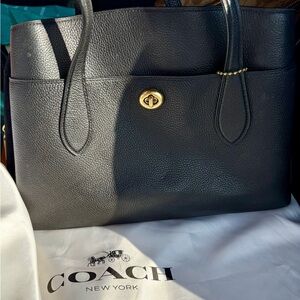 Coach Black Pebbled Leather Tote Style No. 89486
